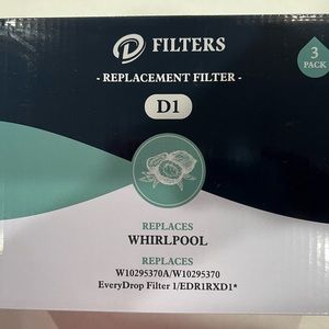 3-pack D Filters Replacement Refrigerator Water Filters. BRAND NEW.